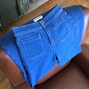 American Apparel rare high rise flare jeans